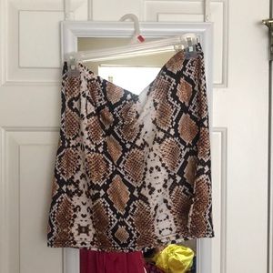 Pretty little thing snakeskin mini skirt